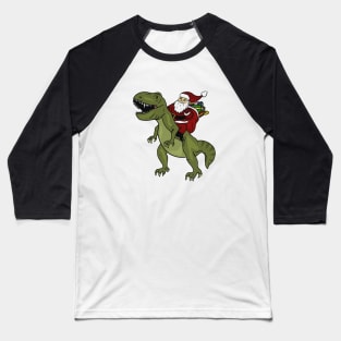 Dinosaur Christmas Gift Xmas T Rex Santa Funny Baseball T-Shirt